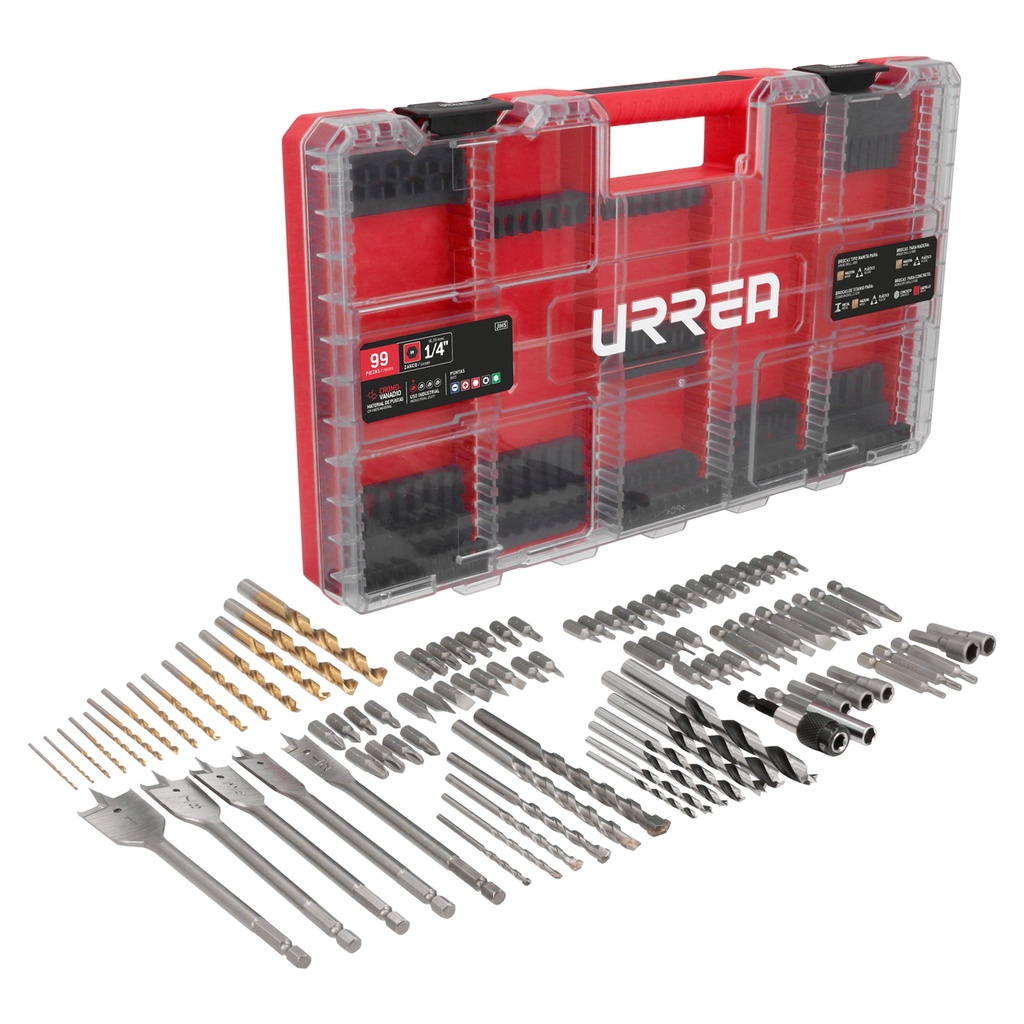 Juego de puntas de destornillador y brocas , 99 piezas Urrea