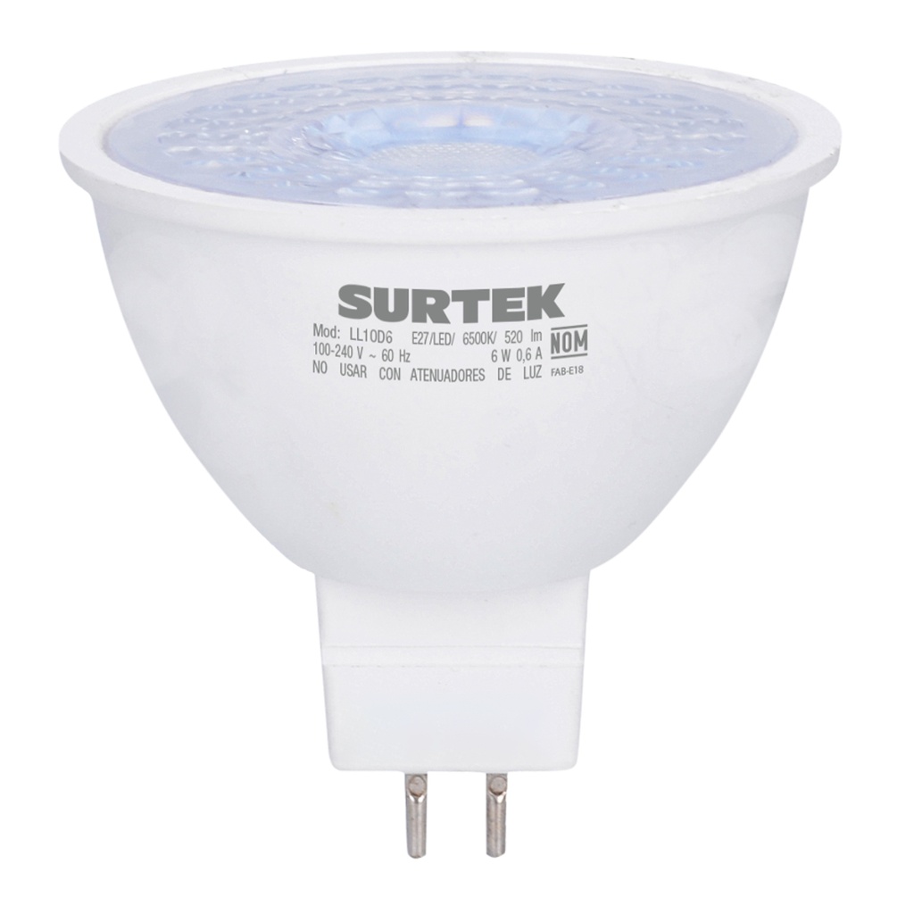 Lámpara de LED tipo GU5.3, 6 W luz de día Surtek