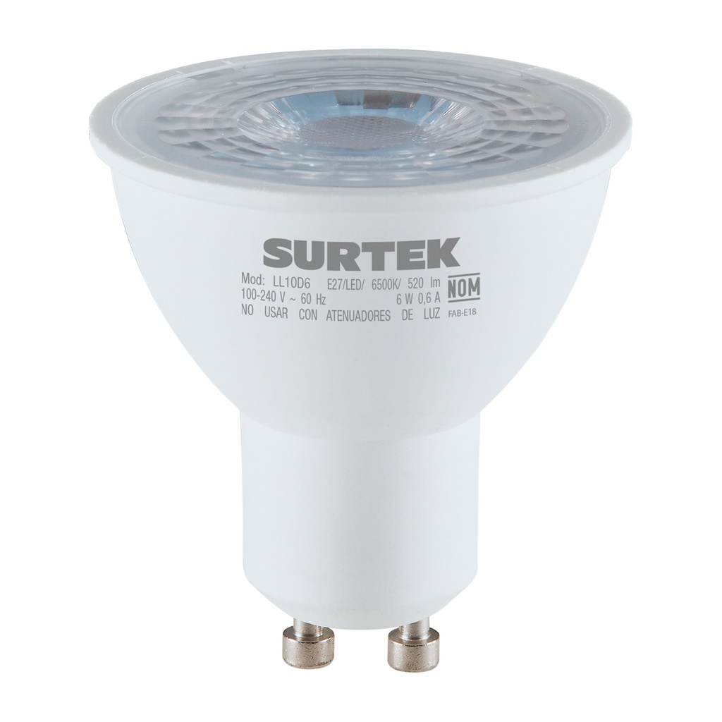 Lámpara de LED tipo GU10, 6 W luz de día Surtek