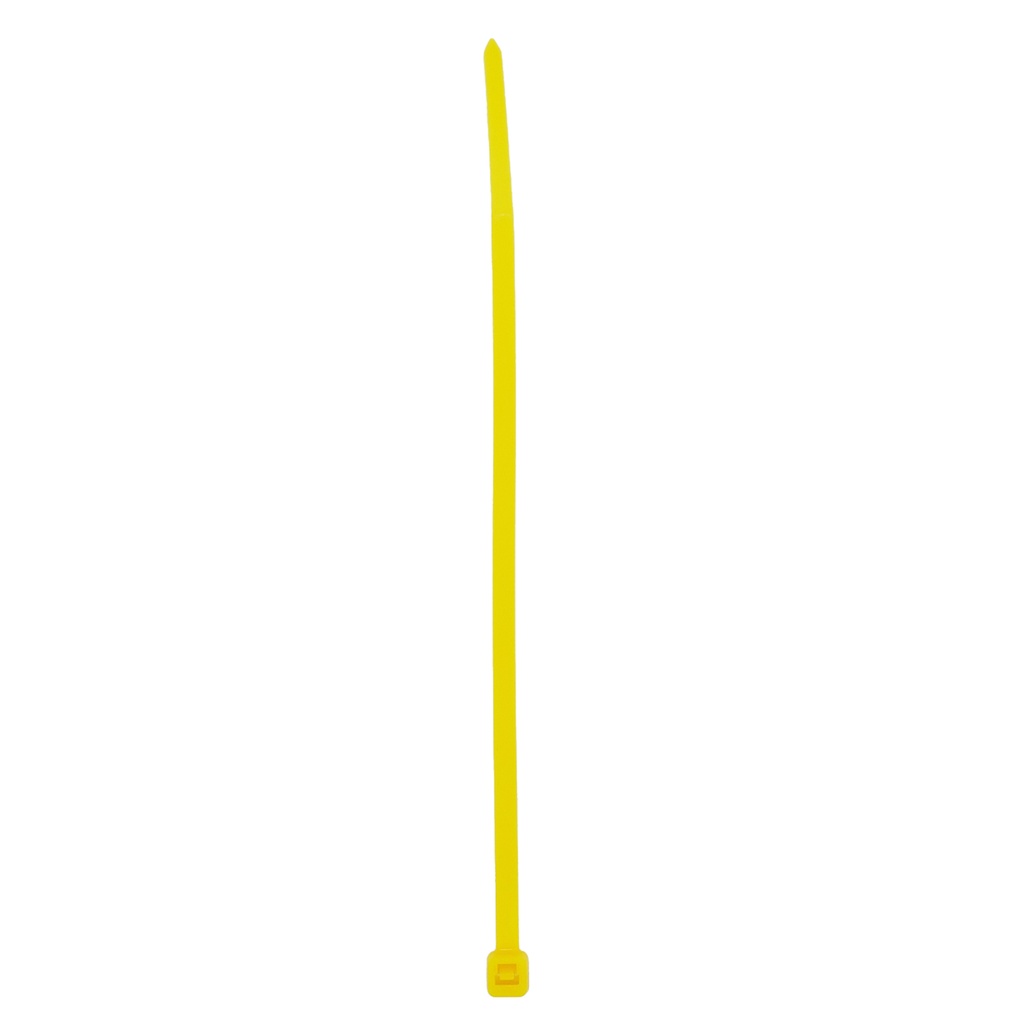 Cinchos plásticos 150 x 3.6 mm, tensión 18 kg de 50 piezas, color amarillo Surtek