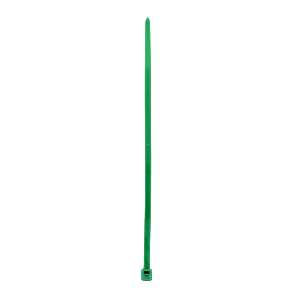 Cinchos plásticos 150 x 3.6 mm, tensión 18 kg de 50 piezas, color verde Surtek