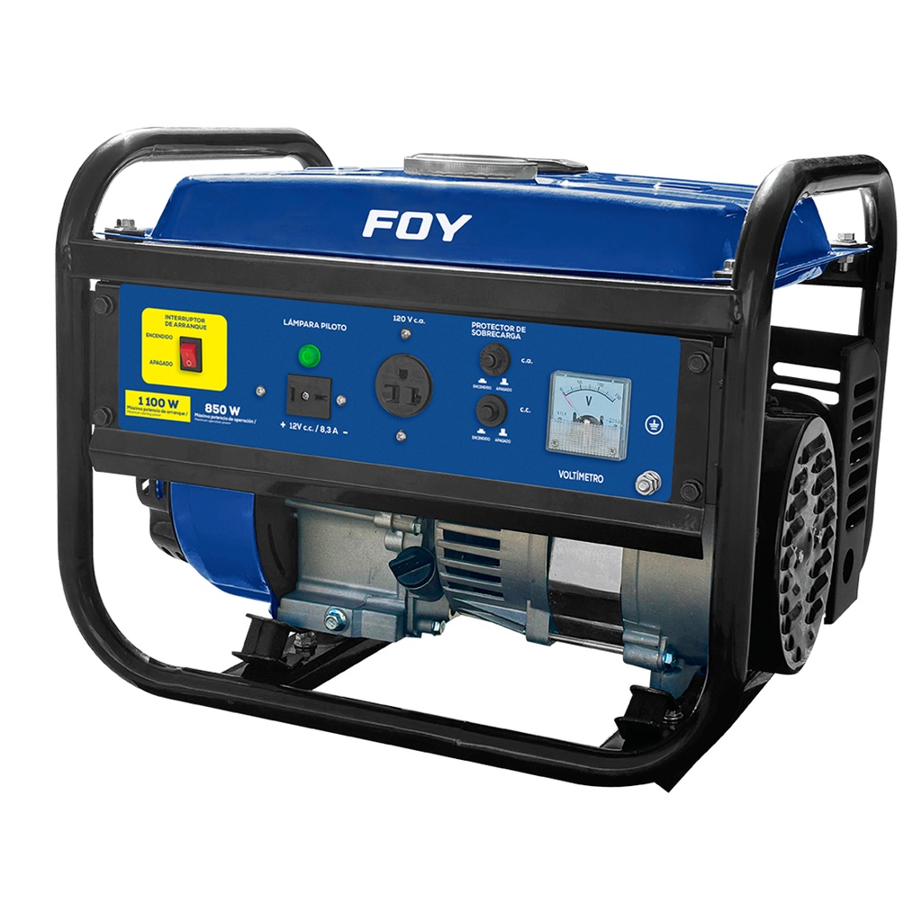 Generador a gasolina 1100 W, 93.5 cc, voltaje de salida 120 V Foy