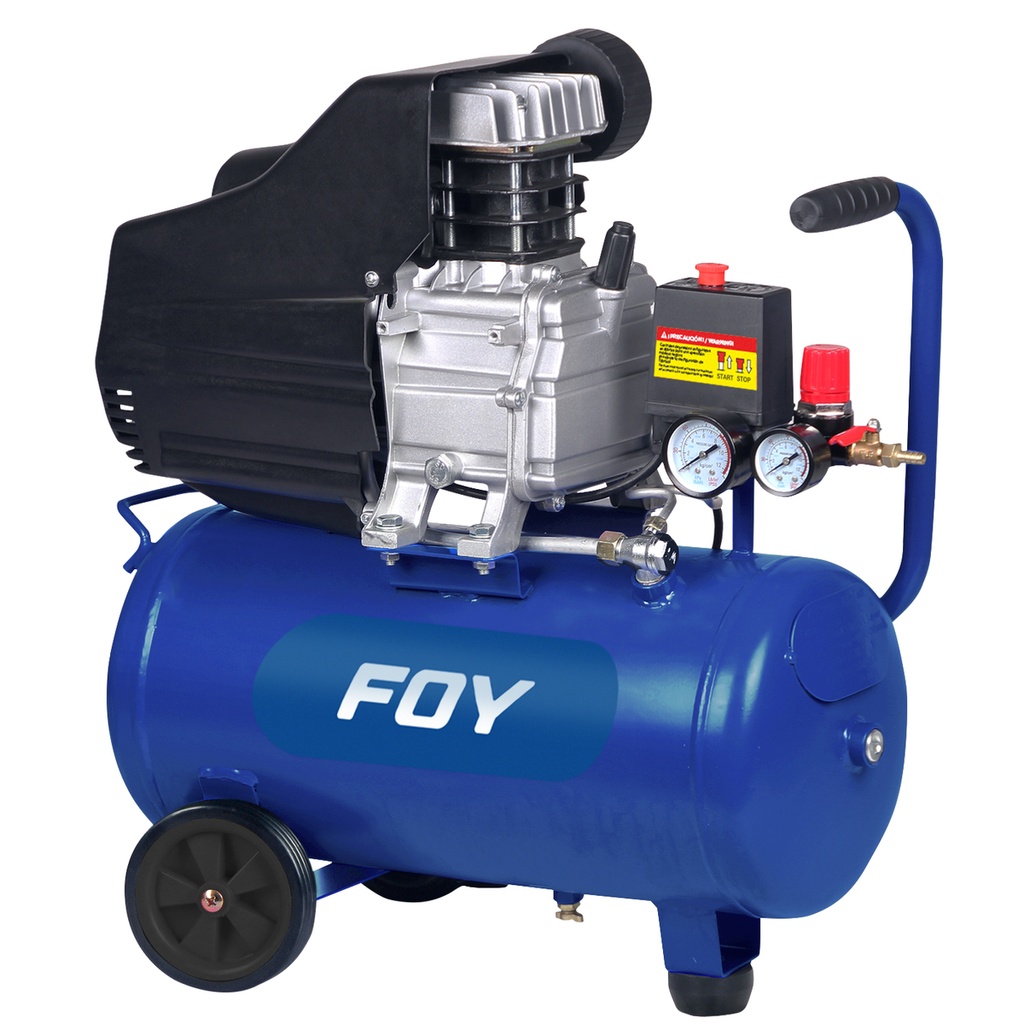 Compresor de aire eléctrico lubricado 25 Lt 2 HP 120 V Foy
