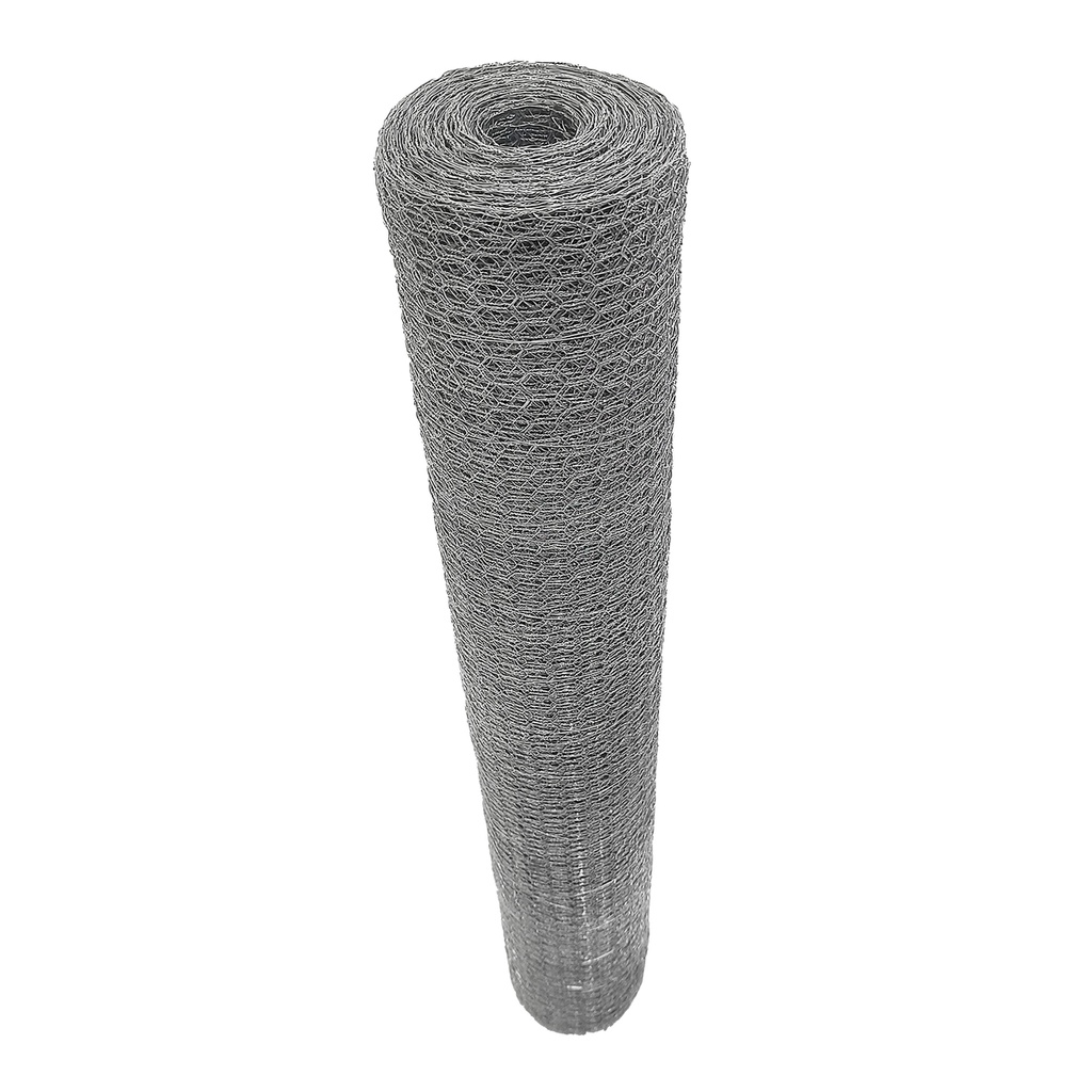 Malla hexagonal galvanizada calibre 22, abertura 25 mm, 1.75 x 45 m Surtek
