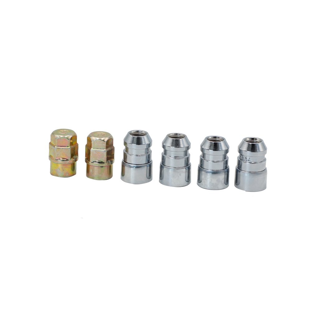 Juego de tuercas de seguridad para rin, 6 piezas, 14mm x 2" Surtek