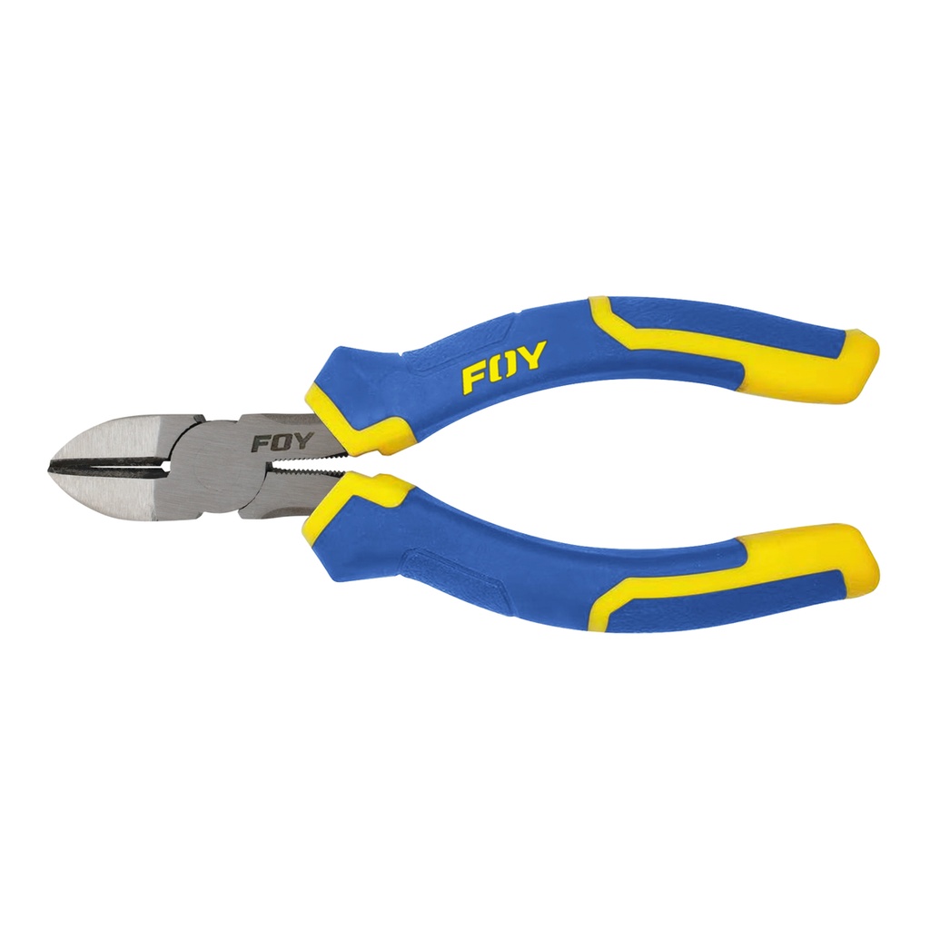 Pinza para electricista con mango bimaterial corte diagonal de 6" Foy