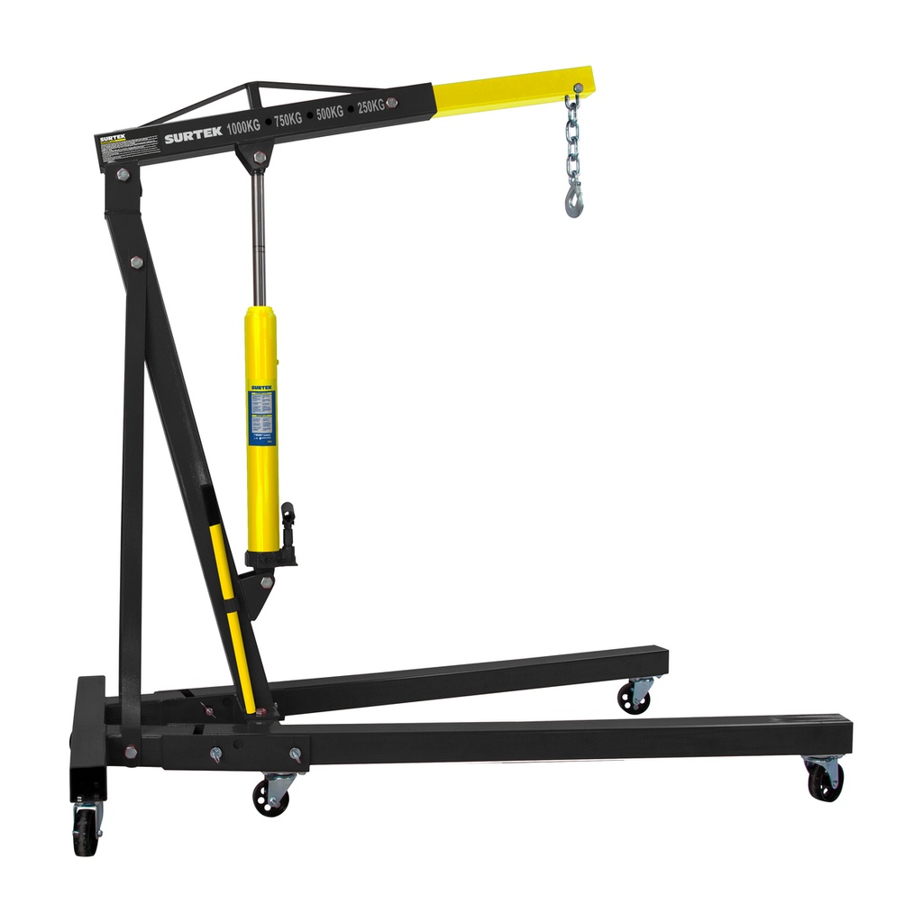 Pluma hidráulica plegable con posición de levantamiento adaptable, 1 ton Surtek