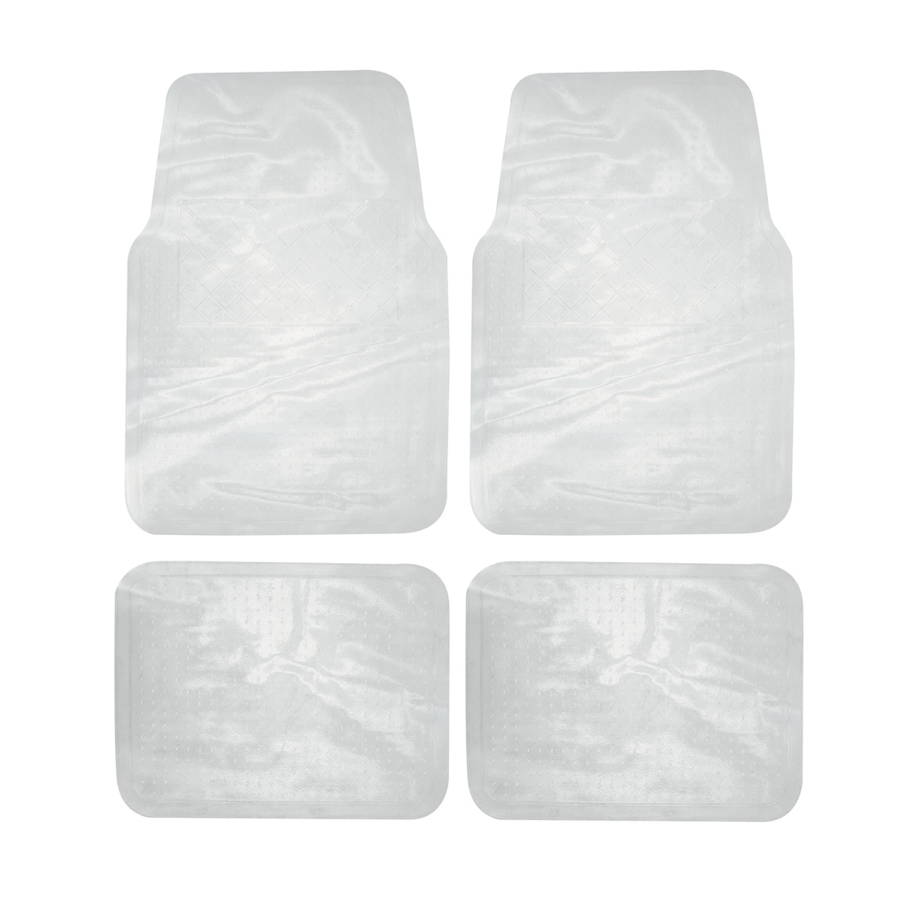 Juego de tapetes para auto, 4 piezas, color transparente Surtek