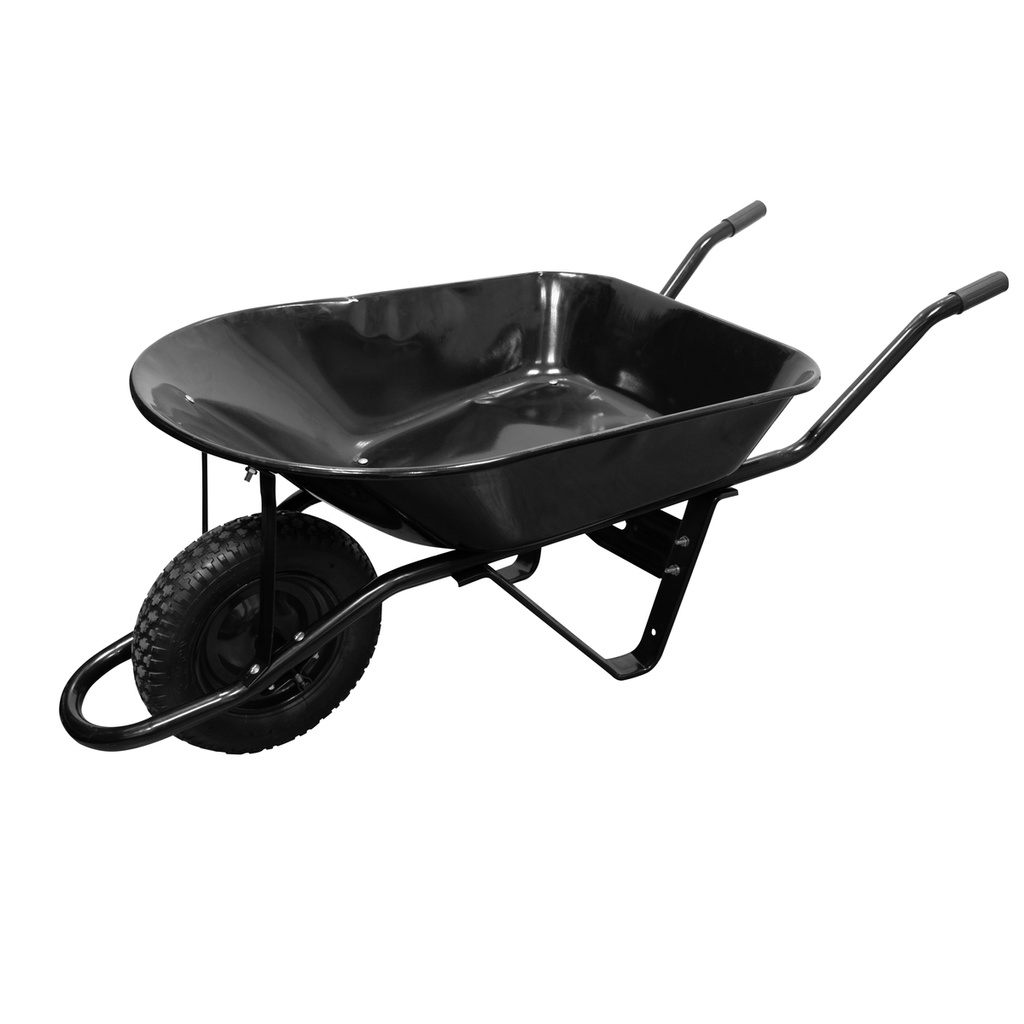 Carretilla con bastidor metálico 4 Ft3 llanta neumática reforzada de 4 capas Foy