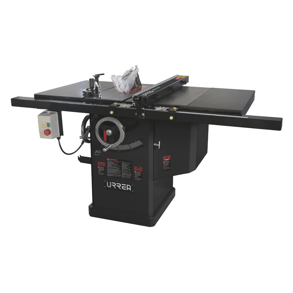 Sierra de mesa con ducto de salida para polvo 10", 3 HP, 2200 W, 220 V, 3580 RPM Urrea