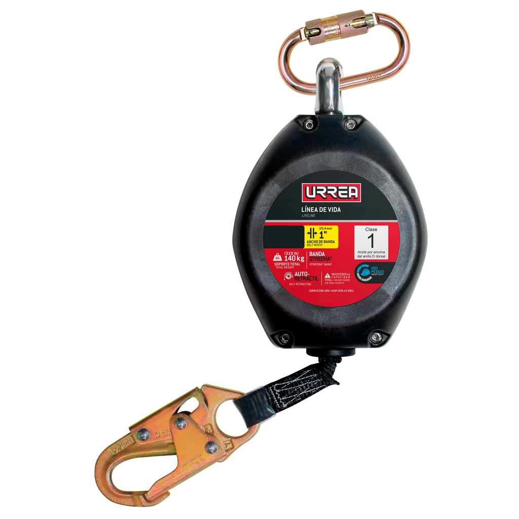 Línea de vida auto retráctil, de banda 11 Ft Urrea