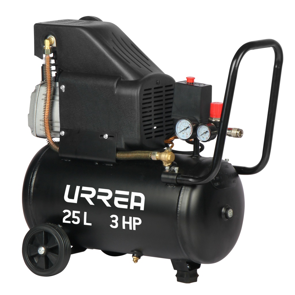 Compresor de aire eléctrico lubricado 25L, 3HP, 120V Urrea