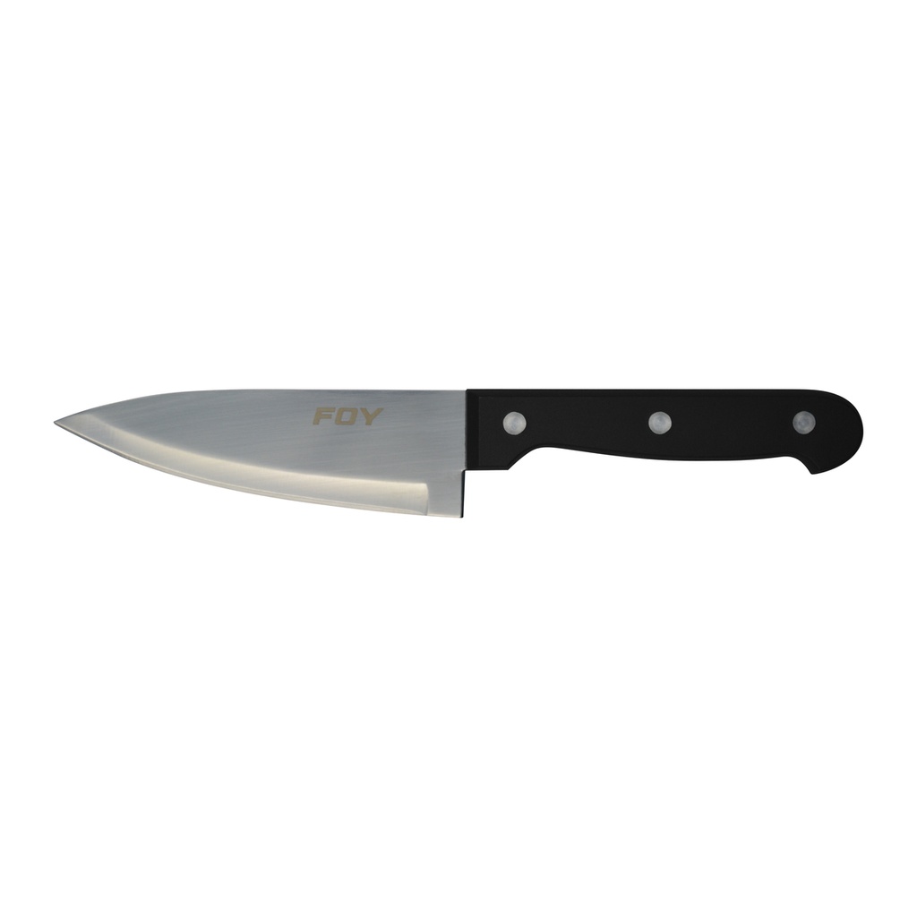 Cuchillo de acero inoxidable para chef con mango de plástico de 6" Foy