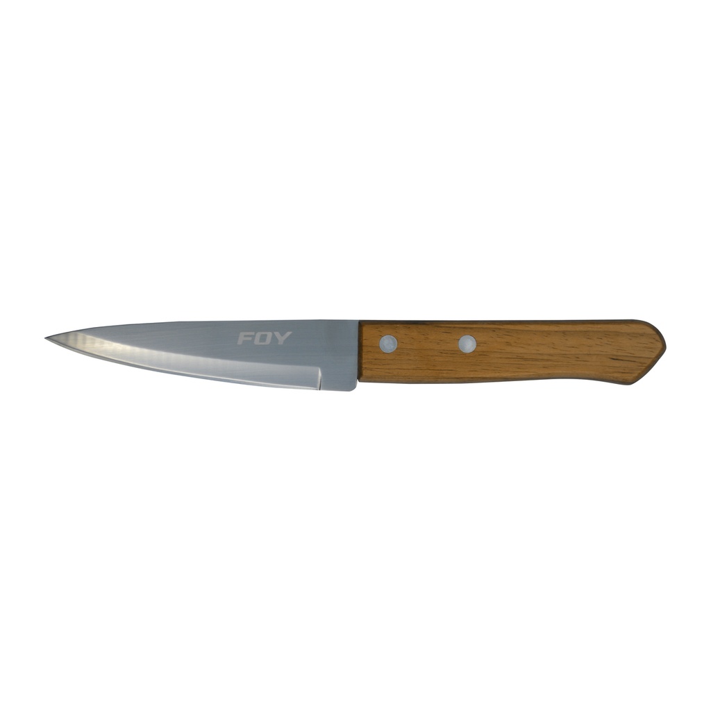 Cuchillo de acero inoxidable para chef con mango de madera de 8" Foy