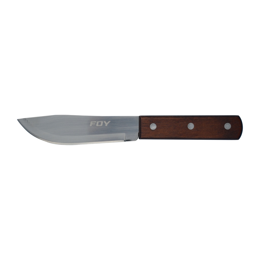 Cuchillo cebollero de acero inoxidable con mango de madera de 8" Foy