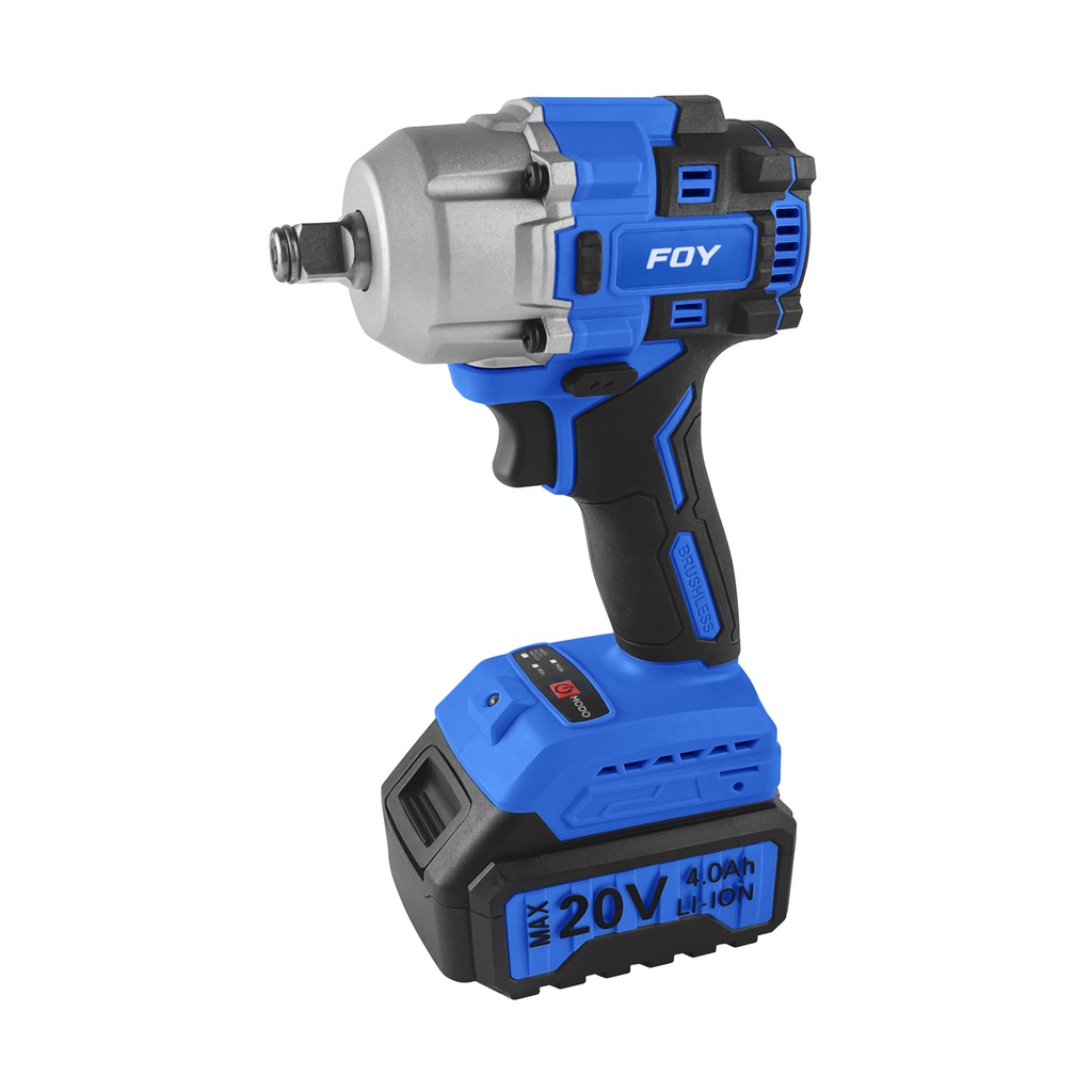 Pistola de impacto 1/2" a batería Litio-ion 20 V, 350 Nm, con batería Foy