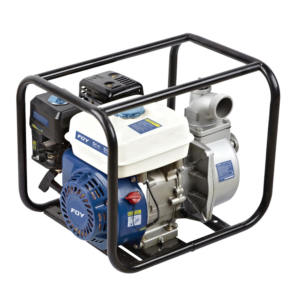 Motobomba a gasolina con diámetro de succión y descarga de 2 x 2", 6 HP Foy