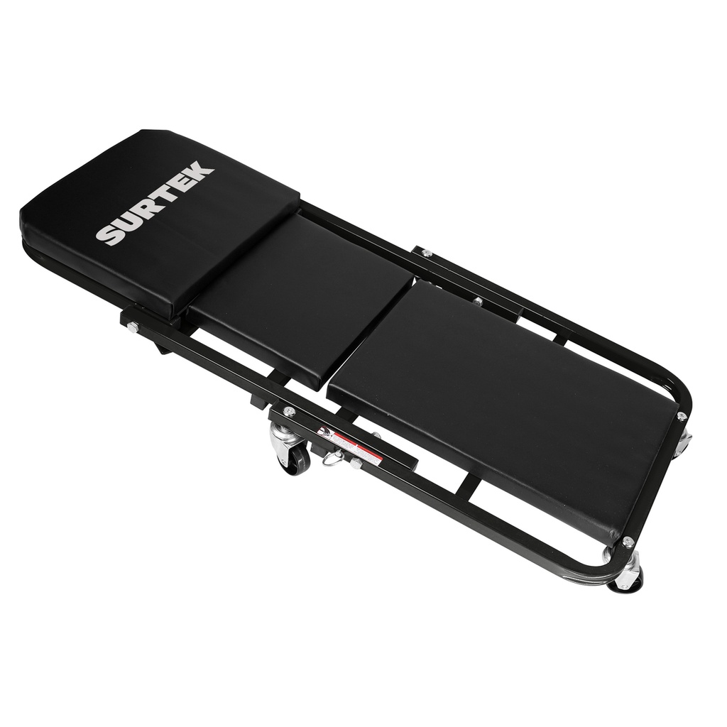 Cama-banco para mecánico ajustable acolchonada color negro, 36" Surtek