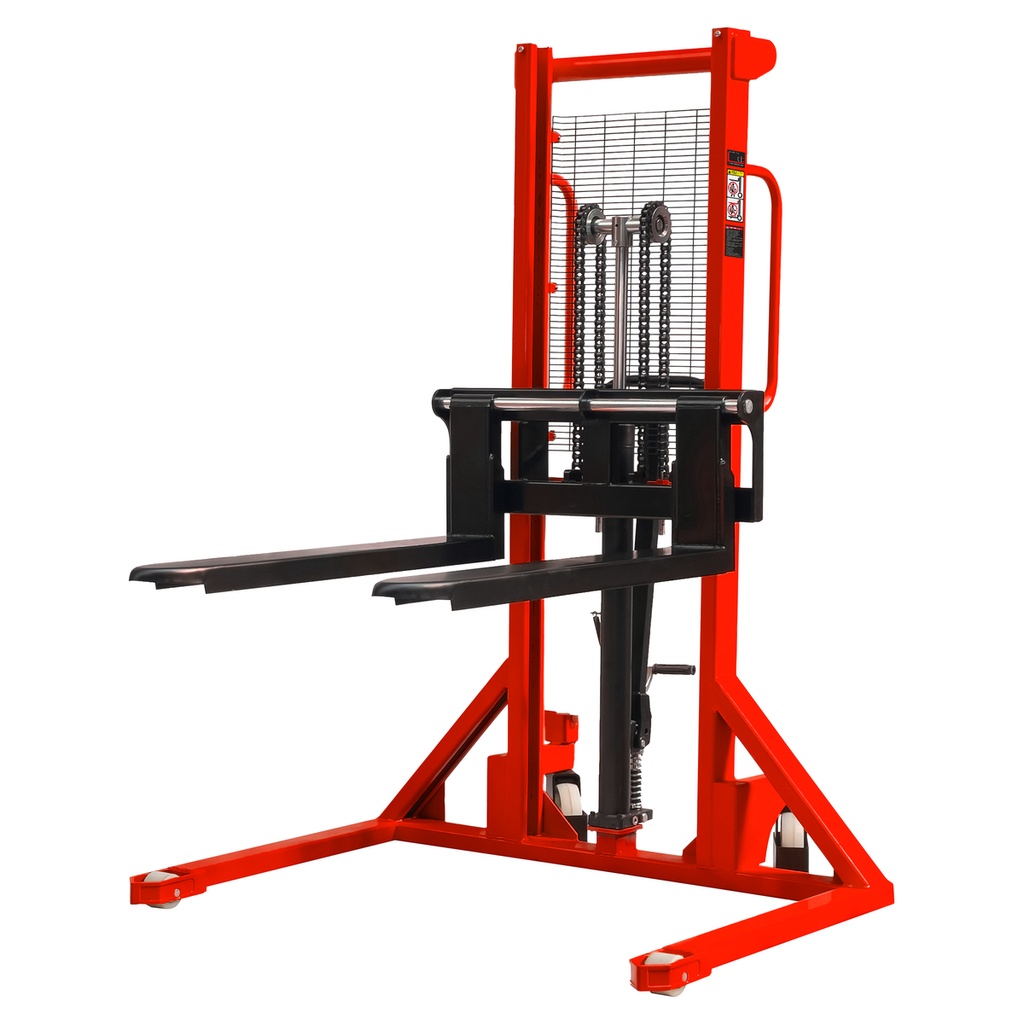 Estibador hidráulico manual extra ancho, 1 ton Urrea