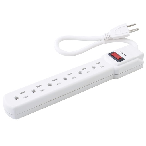 [136201] Multicontacto 6 entradas cable 30 cm Surtek