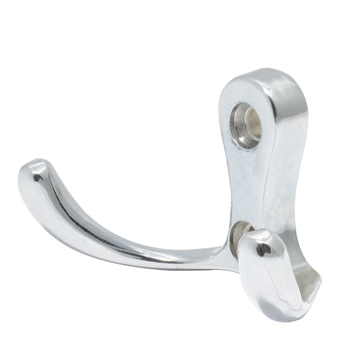 [13PE] Gancho perchero doble, níquel satinado Lock