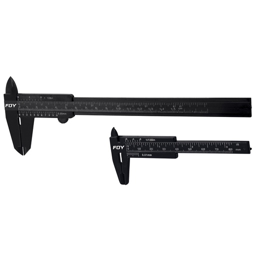 [142070] Juego de calibradores pie de rey vernier plásticos 3" y 6" Foy