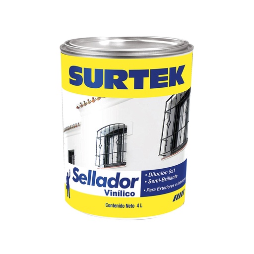 [SV100] Sellador vinílico 4 Lt color blanco Surtek