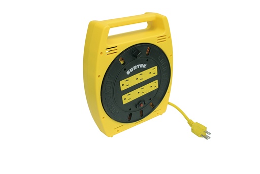 [136035] Multicontacto 6 entradas tipo carrete con extensión eléctrica 6 m Surtek