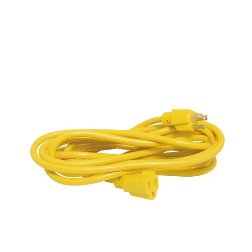 [136173] Extensión eléctrica uso rudo aterrizada color amarillo, 10 m Surtek