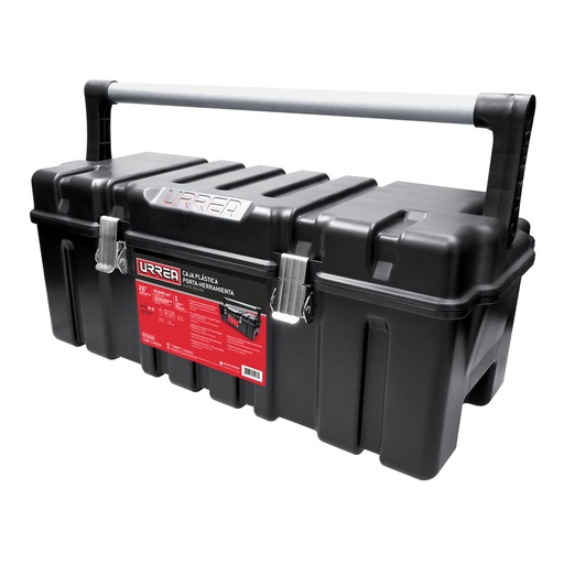 [CPU26A] Caja portaherramientas plástica con broches metálicos color negro 26" x 10" x 10" Urrea