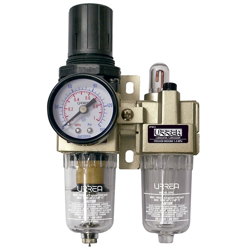 [UPWL2] Filtro regulador y lubricador de aire 1/4" NPT Urrea