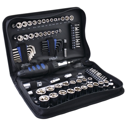 [144023] Juego combinado de herramienta 83 piezas, con estuche plástico Foy