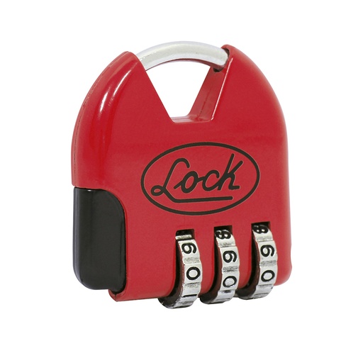 [L21M36] Candado de combinación programable para maleta, rojo, 36 mm Lock