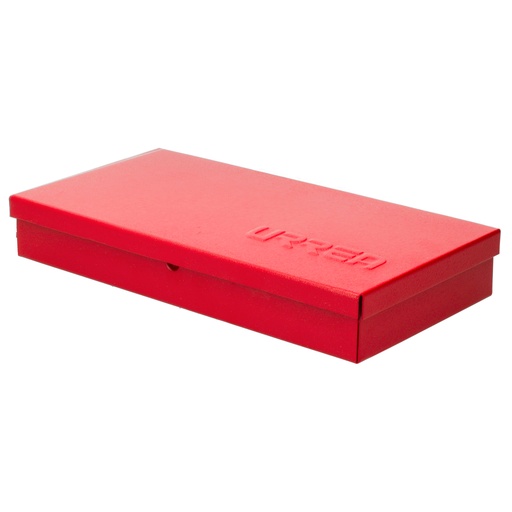 [4725] Caja metálica usos múltiples color rojo 4" x 9" x 1" Urrea
