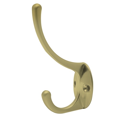 [10PE] Gancho perchero sombrero y abrigo, latón brillante Lock