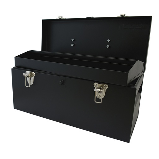 [D6C20] Caja portaherramientas metálica con asa metálica color negro 20" x 8" x 9" Urrea