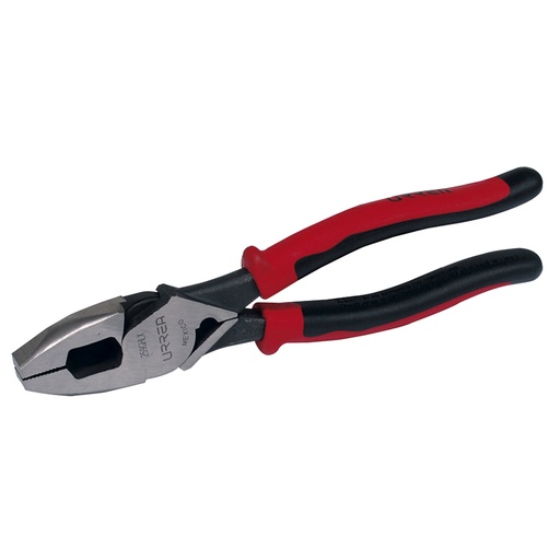 [259GHLX] Pinza para electricista con mango bimaterial de 9-3/8" corte lateral con poncha cable alta Urrea