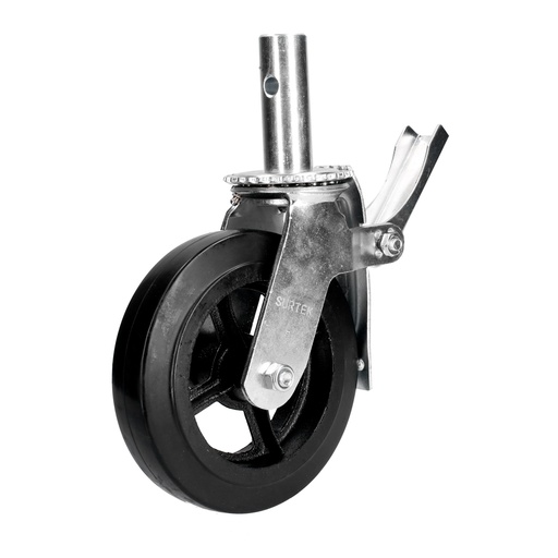 [RA20B] Rodaja de hule para andamio con freno 8" Surtek