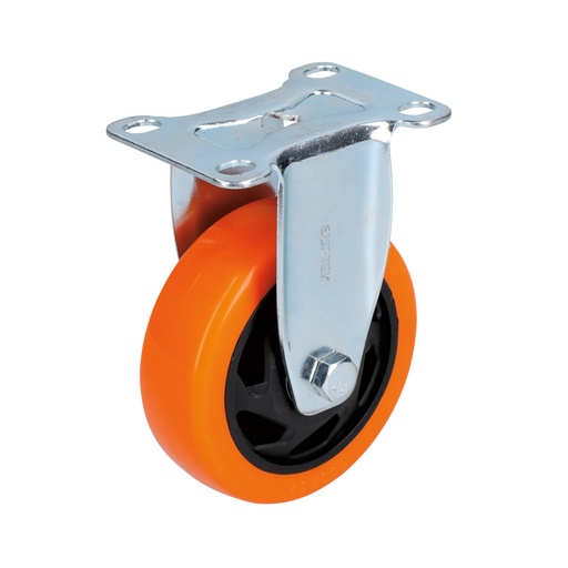 [RV10F] Rodaja de PVC naranja fija 4" Surtek