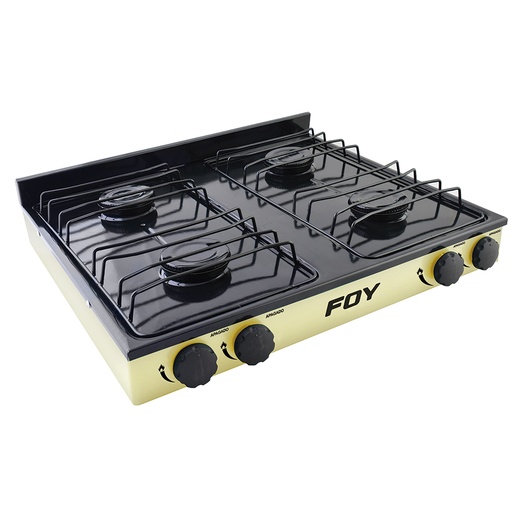 [144706] Estufa de gas 4 quemadores color beige Foy