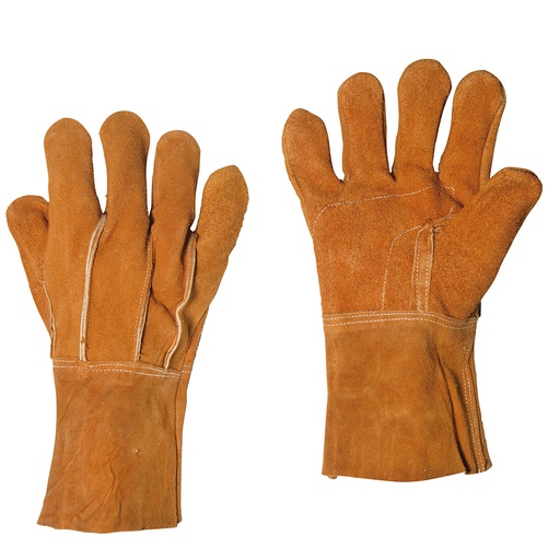 [144151] Guantes de carnaza puño largo unitalla Foy