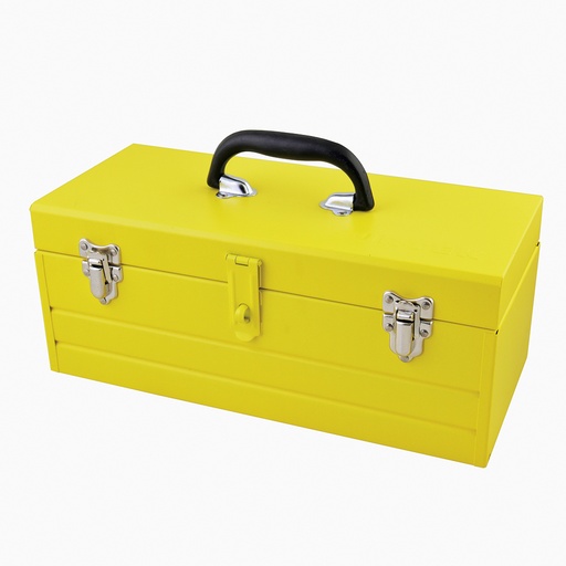 [CM20] Caja portaherramientas metálica color amarillo con charola 19" x 7" x 6" Surtek