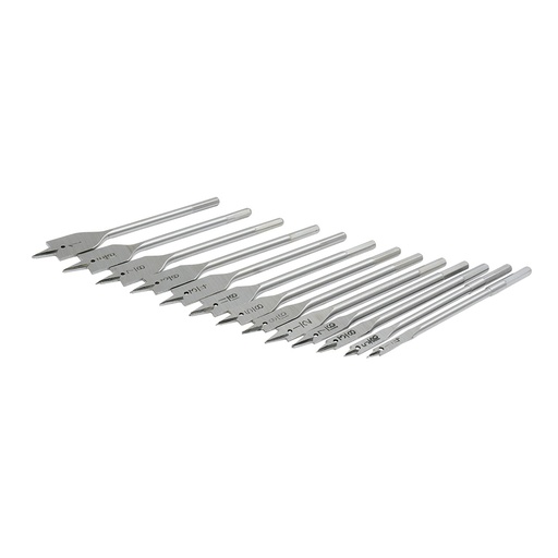 [JBP13] Juego de brocas para madera de acero al carbono tipo manita zanco hexagonal, 13 piezas Surtek