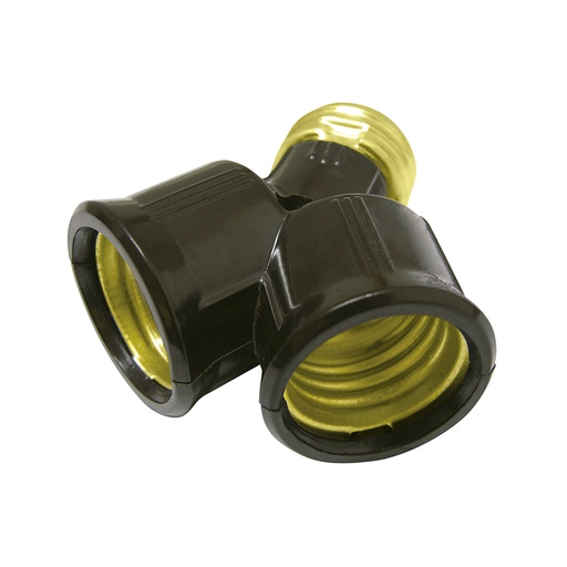 [136658] Portalámpara doble, color negro Surtek