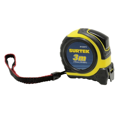 [B122073] Flexómetro con carcasa rubber grip 3 m x 5/8" Surtek