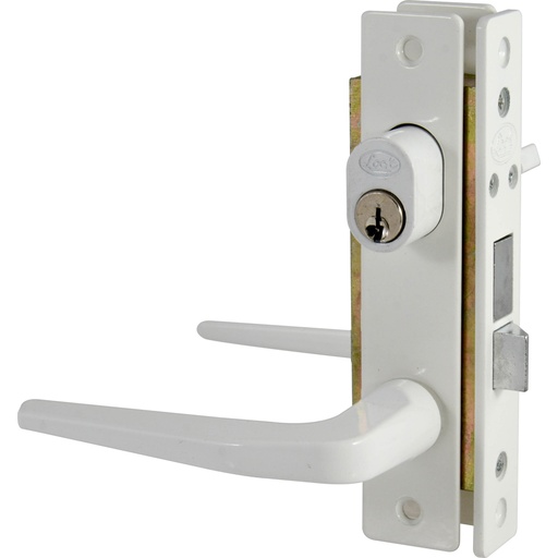 [17CL] Cerradura clásica para puerta de aluminio función sencilla, blanco, llave estándar Lock