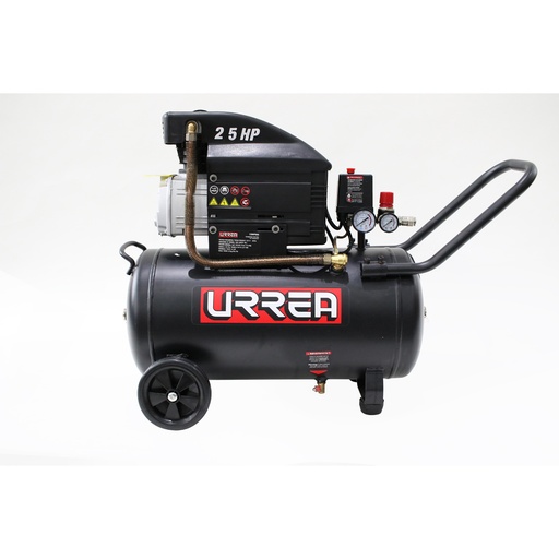 [COMP850] Compresor de aire eléctrico lubricado con pistola y manguera 50L, 2.5HP, 127V Urrea