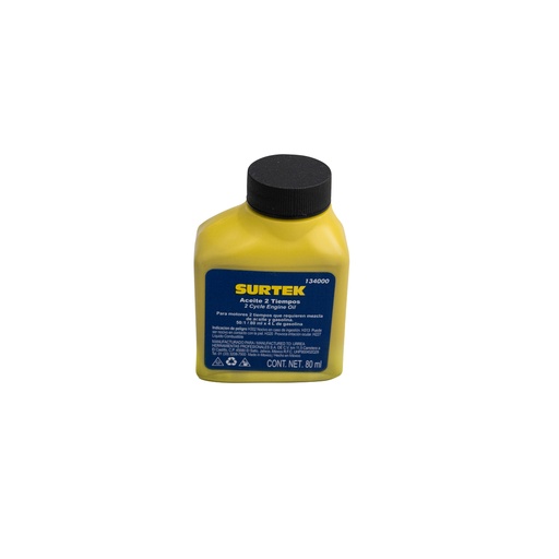 [134000] Aceite semi sintético dos tiempos 50:1, 80 ml Surtek