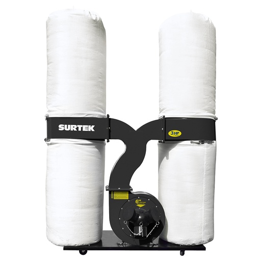 [RP743A] Colector de polvo 3 x 4" 3 HP 120 V, 3400 RPM Surtek