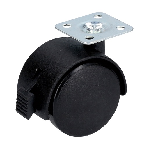 [RY5B] Rodaja tipo yoyo con placa con freno 50 mm Surtek